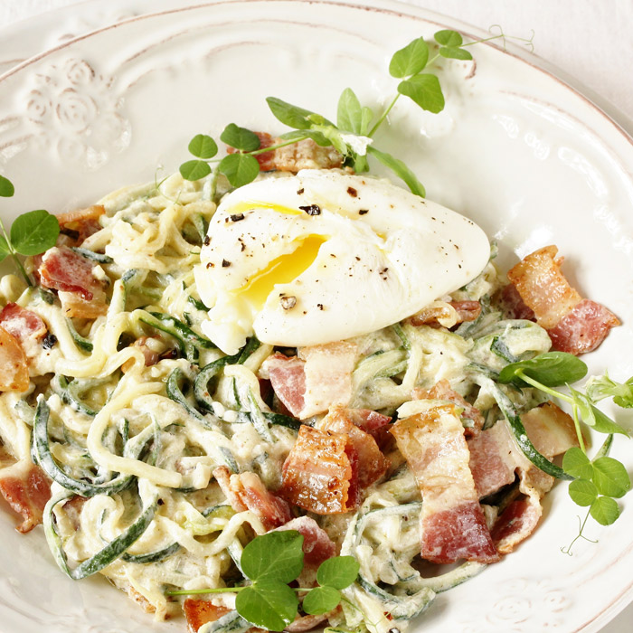 Creamy courgette & bacon pasta | Thompson & Morgan Blog